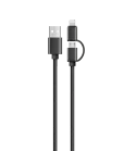 2 in 1 USB cable Black